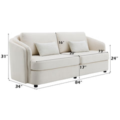 Mariko Beige Sofa W/2 Pillows - Ornate Home