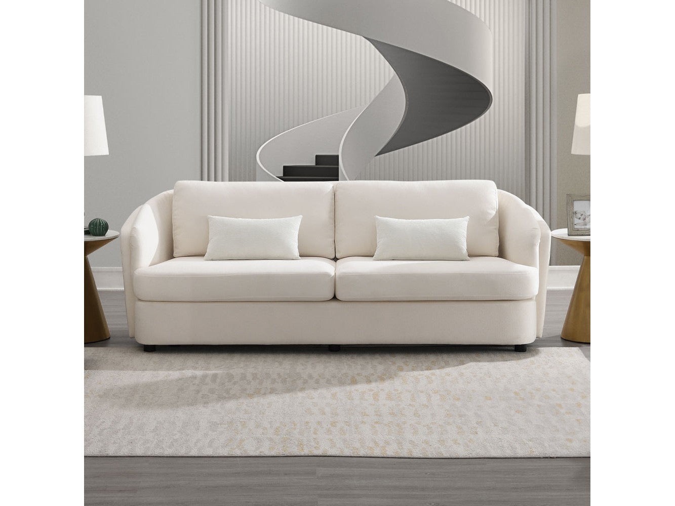 Mariko Beige Sofa W/2 Pillows - Ornate Home