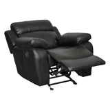 Marille Black Reclining Chair - Ornate Home