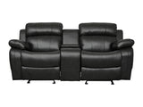 Marille Black Reclining Loveseat - Ornate Home