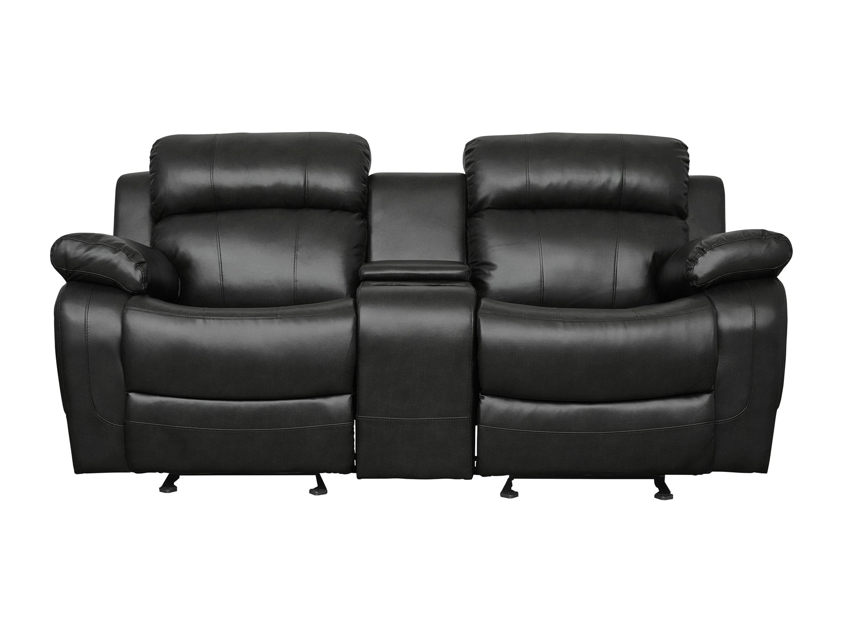 Marille Black Reclining Loveseat - Ornate Home