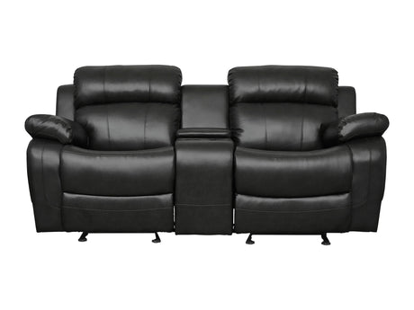 Marille Black Reclining Loveseat - Ornate Home