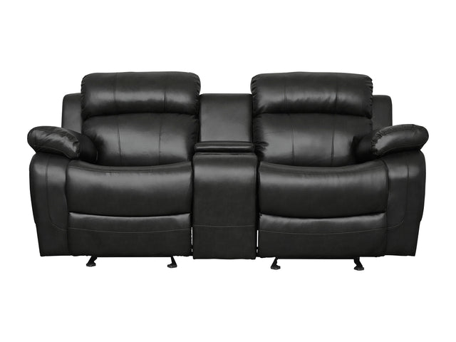 Marille Black Reclining Loveseat - Ornate Home