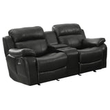 Marille Black Reclining Loveseat - Ornate Home