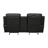 Marille Black Reclining Loveseat - Ornate Home