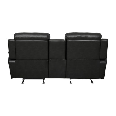 Marille Black Reclining Loveseat - Ornate Home