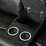 Marille Black Reclining Loveseat - Ornate Home