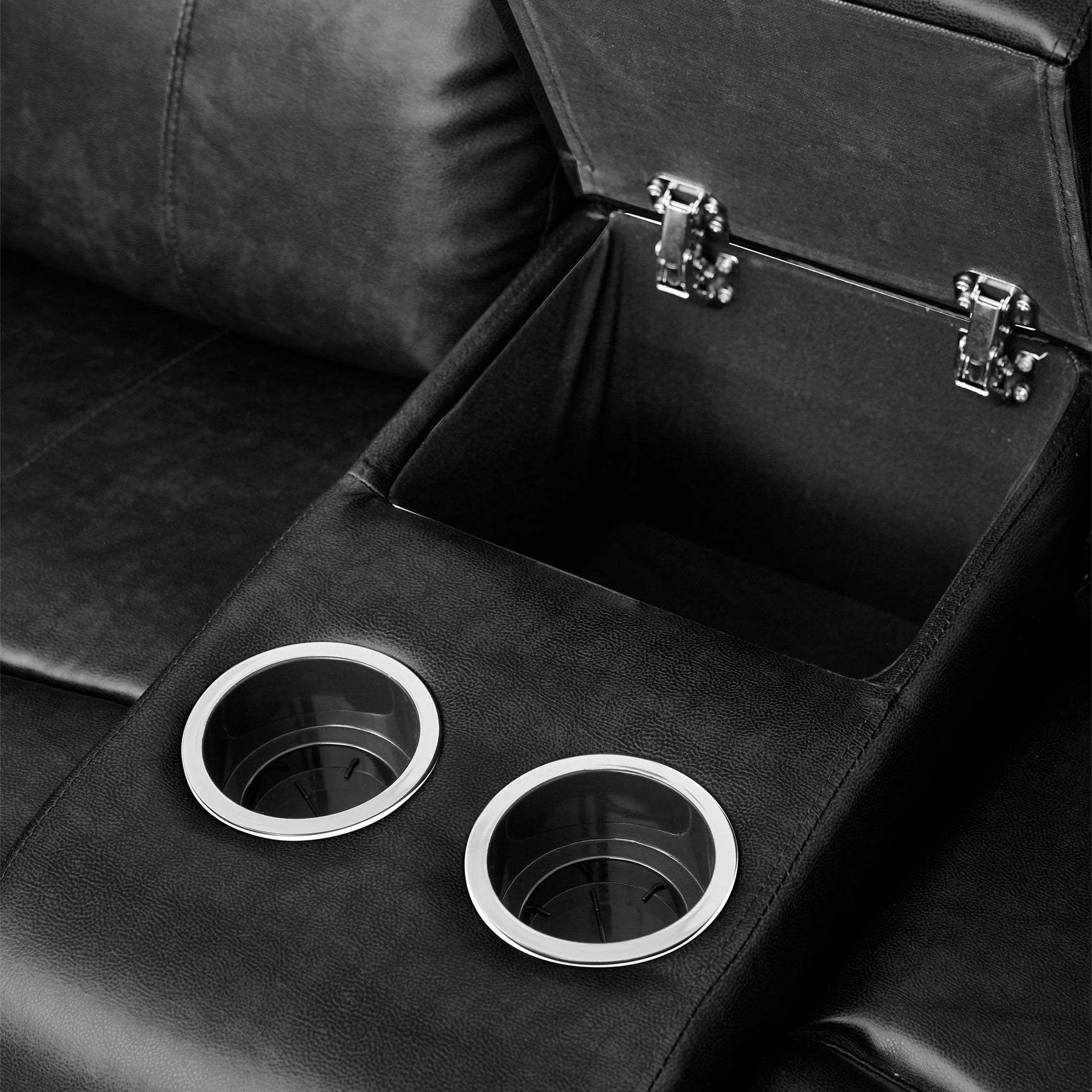 Marille Black Reclining Loveseat - Ornate Home