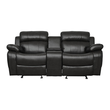 Marille Black Reclining Loveseat - Ornate Home