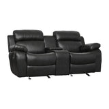 Marille Black Reclining Loveseat - Ornate Home