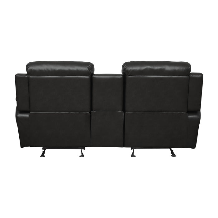 Marille Black Reclining Loveseat - Ornate Home