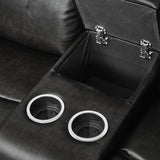 Marille Black Reclining Loveseat - Ornate Home