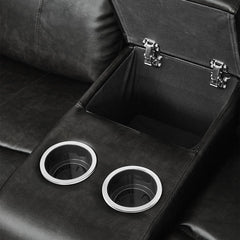 Marille Black Reclining Loveseat - Ornate Home