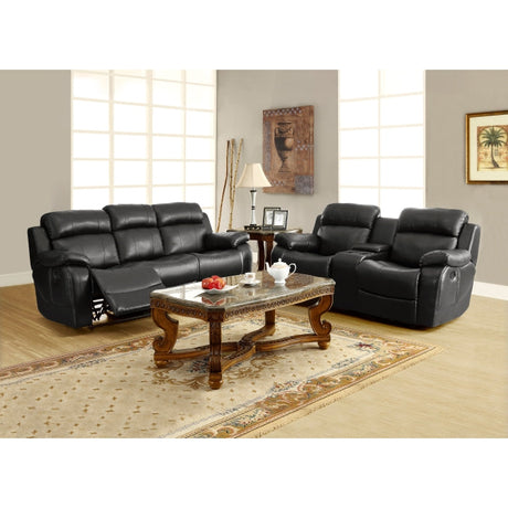 Marille Black Reclining Loveseat - Ornate Home
