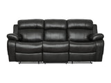 Marille Black Reclining Sofa - Ornate Home
