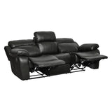 Marille Black Reclining Sofa - Ornate Home