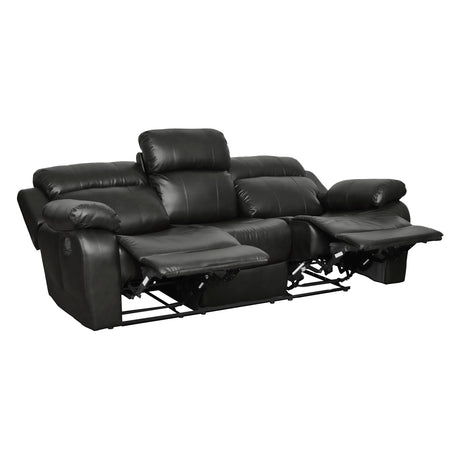 Marille Black Reclining Sofa - Ornate Home
