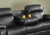 Marille Black Reclining Sofa - Ornate Home