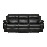 Marille Black Reclining Sofa - Ornate Home