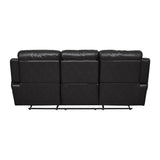 Marille Black Reclining Sofa - Ornate Home