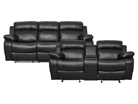 Marille Black Sofa & Loveseat - Ornate Home