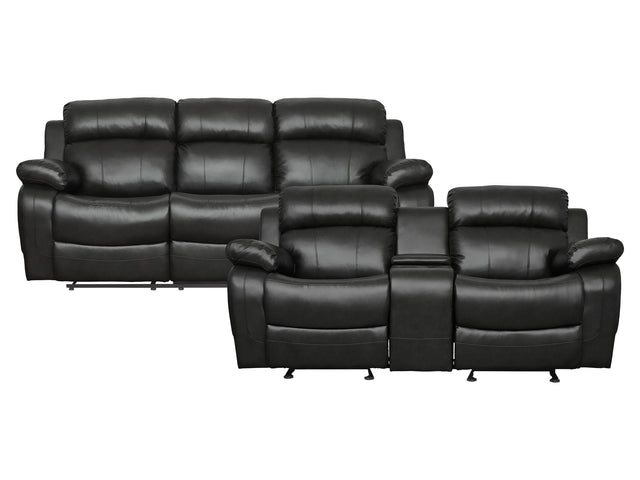 Marille Black Sofa & Loveseat - Ornate Home
