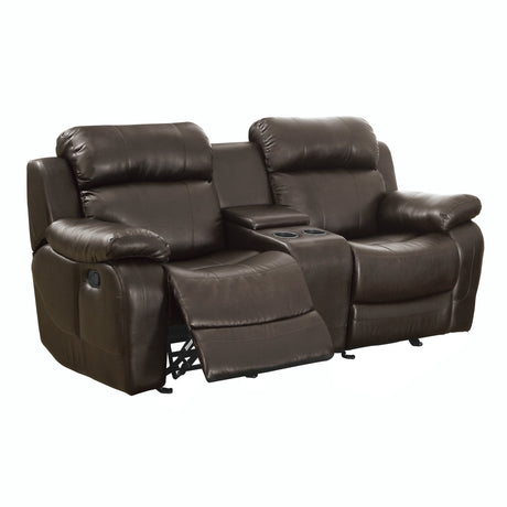Marille Brown Reclining Loveseat - Ornate Home