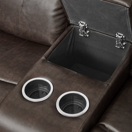 Marille Brown Reclining Loveseat - Ornate Home