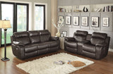Marille Brown Reclining Loveseat - Ornate Home