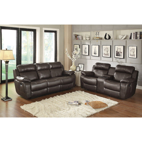 Marille Brown Reclining Loveseat - Ornate Home