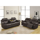 Marille Brown Reclining Loveseat - Ornate Home