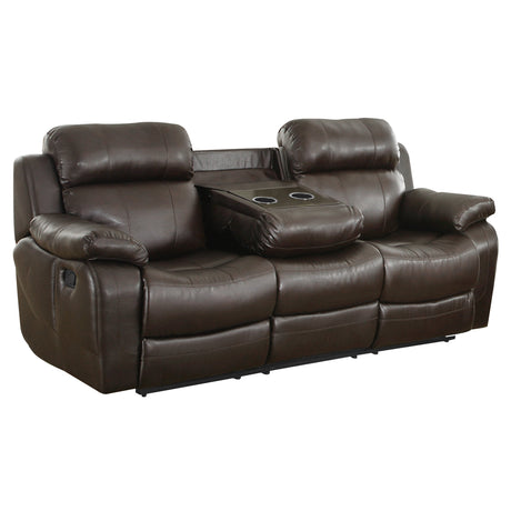 Marille Brown Reclining Sofa - Ornate Home