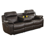 Marille Brown Reclining Sofa - Ornate Home