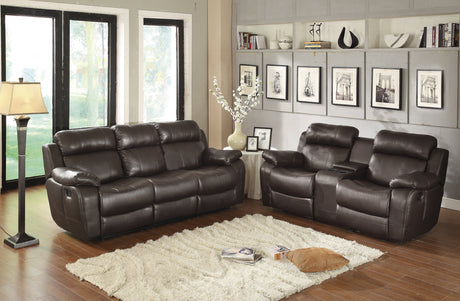 Marille Brown Reclining Sofa - Ornate Home