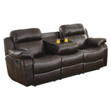 Marille Brown Reclining Sofa - Ornate Home
