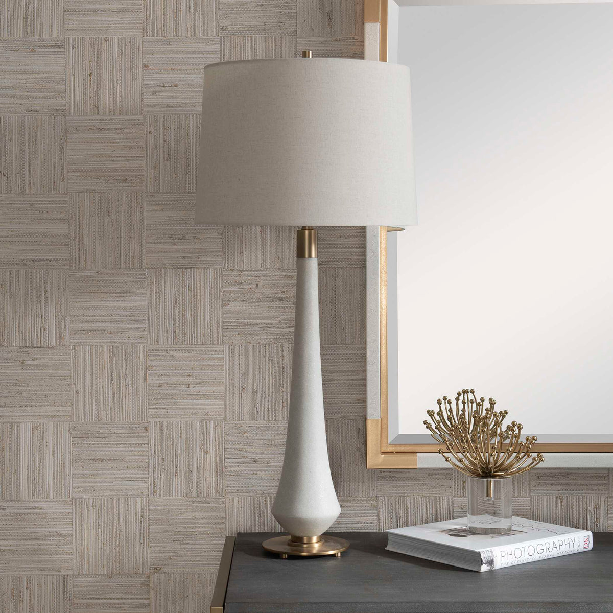 Marille Ivory Stone Table Lamp - Ornate Home
