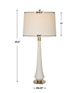 Marille Ivory Stone Table Lamp - Ornate Home