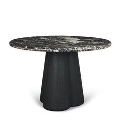 Marilyn Black 48" Round Pedestal Dining Table - Ornate Home