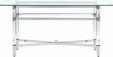Marilyn Polished Stainless Steel/Clear Glass Top Dining Server - Ornate Home