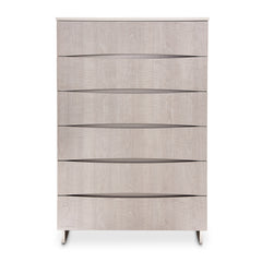 Marin Greige 6-Drawer Chest - Ornate Home