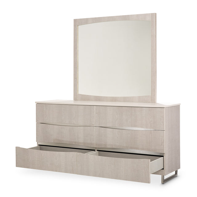 Marin Greige Dresser with Mirror Set - Ornate Home