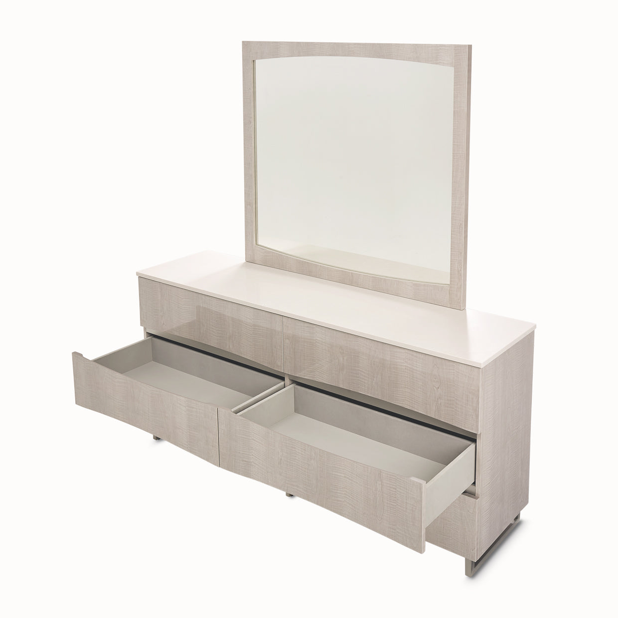 Marin Greige Dresser with Mirror Set - Ornate Home