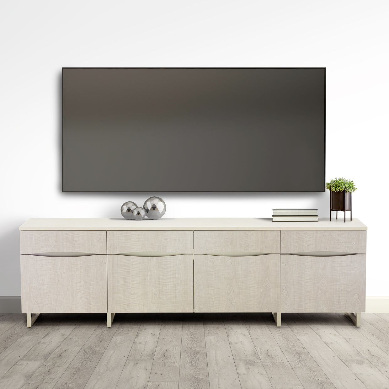 Marin Greige Media Cabinet - Ornate Home
