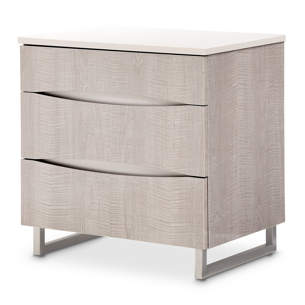 Marin Greige Nightstand - Ornate Home