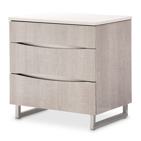 Marin Greige Nightstand - Ornate Home