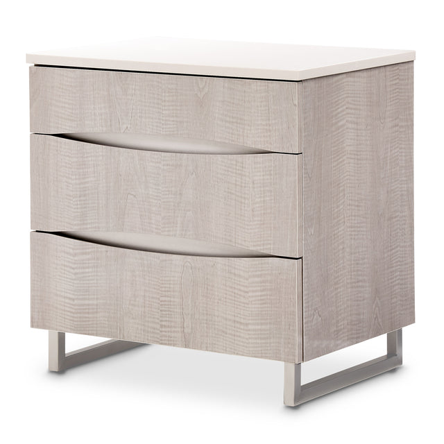 Marin Greige Nightstand - Ornate Home