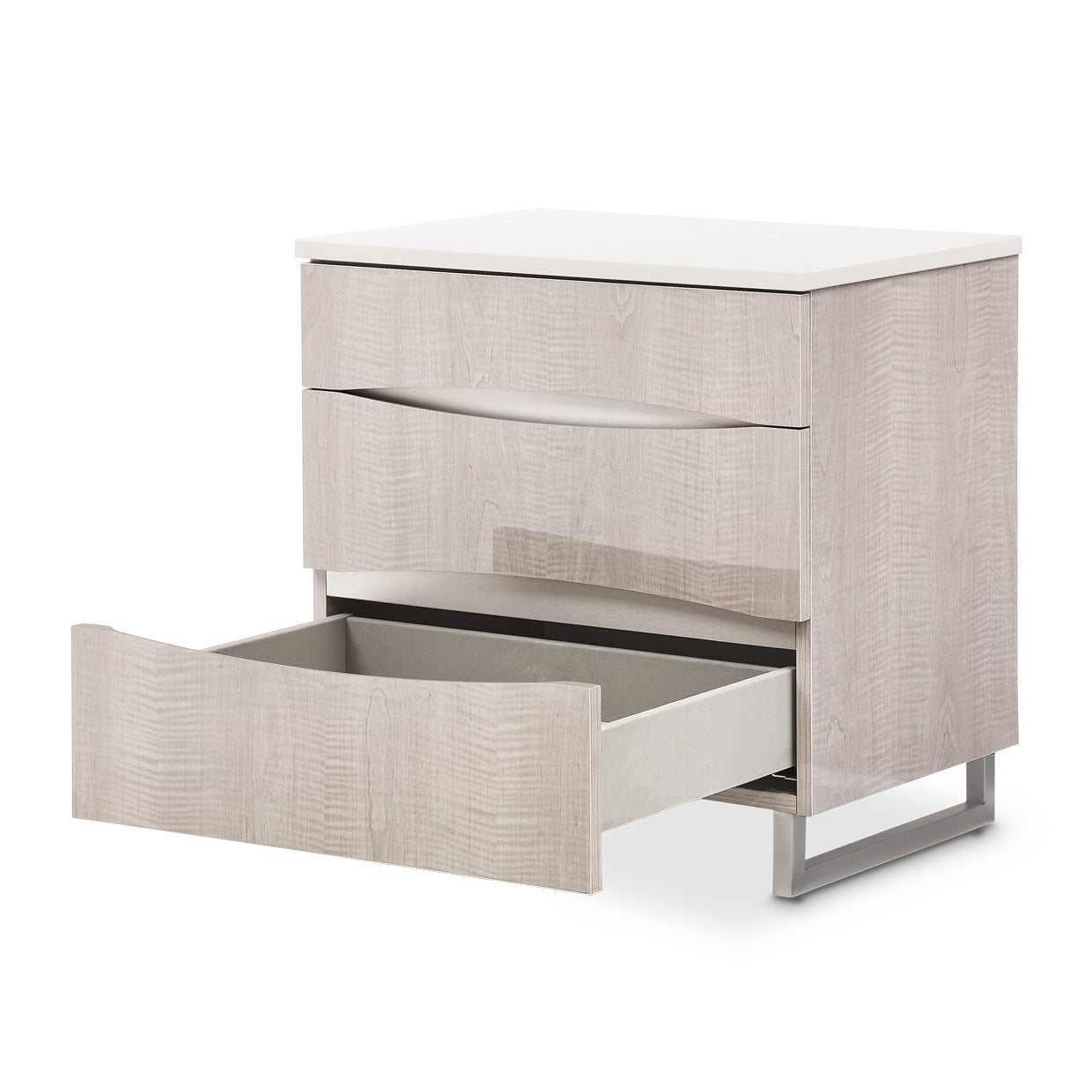 Marin Greige Nightstand - Ornate Home