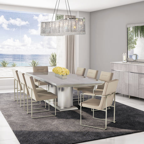 Marin Greige Rectangular Dining Table - Ornate Home