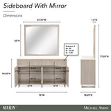 Marin Greige Sideboard with Mirror