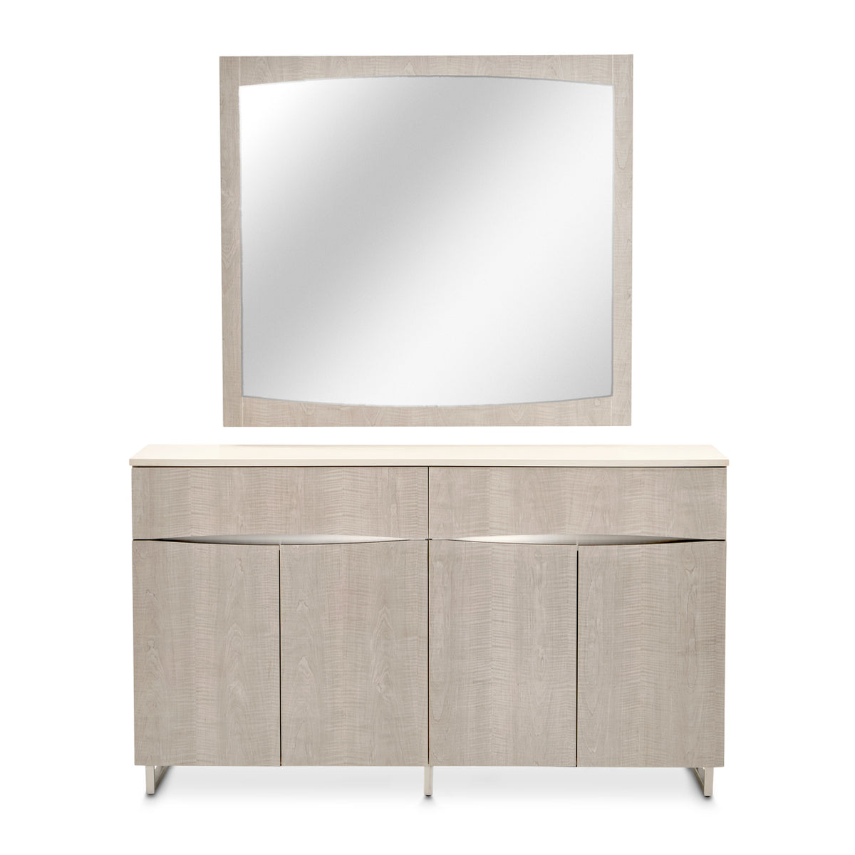 Marin Greige Sideboard with Mirror